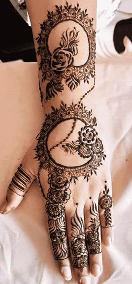 fusion of indian and arabic traditional henna art