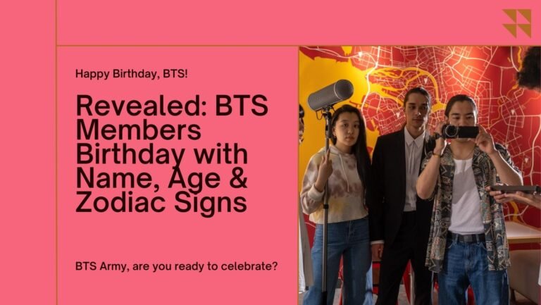 Revealed BTS Members Birthday with Name, Age & Zodiac Signs